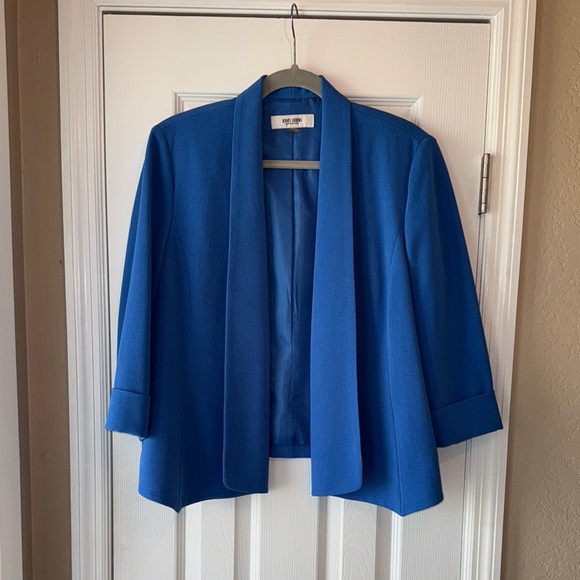 Jones Studio Separates Blue Women's Blazer Jacket with Shawl Collar Size 14 - Picture 2 of 6